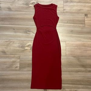 Sleeveless Midi Bodycon Casual Slit